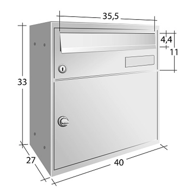 Vendita online Cassetta Easybox 400 con vano porta pacchi art.60EASYBOXGH
